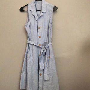 Blue chambray dress